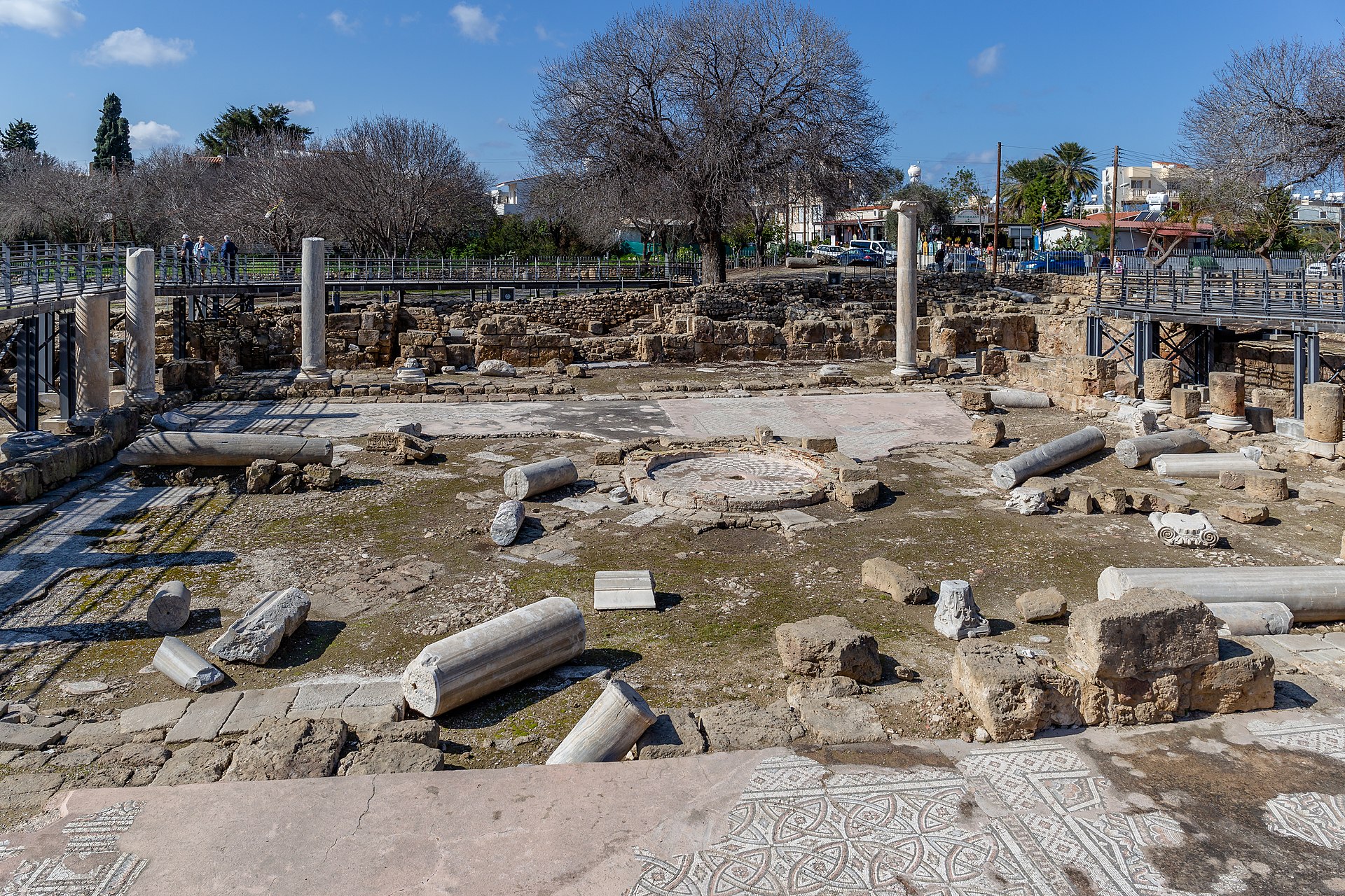 Ruins of the early Christian basilica at Chrysopolitissa in Paphos