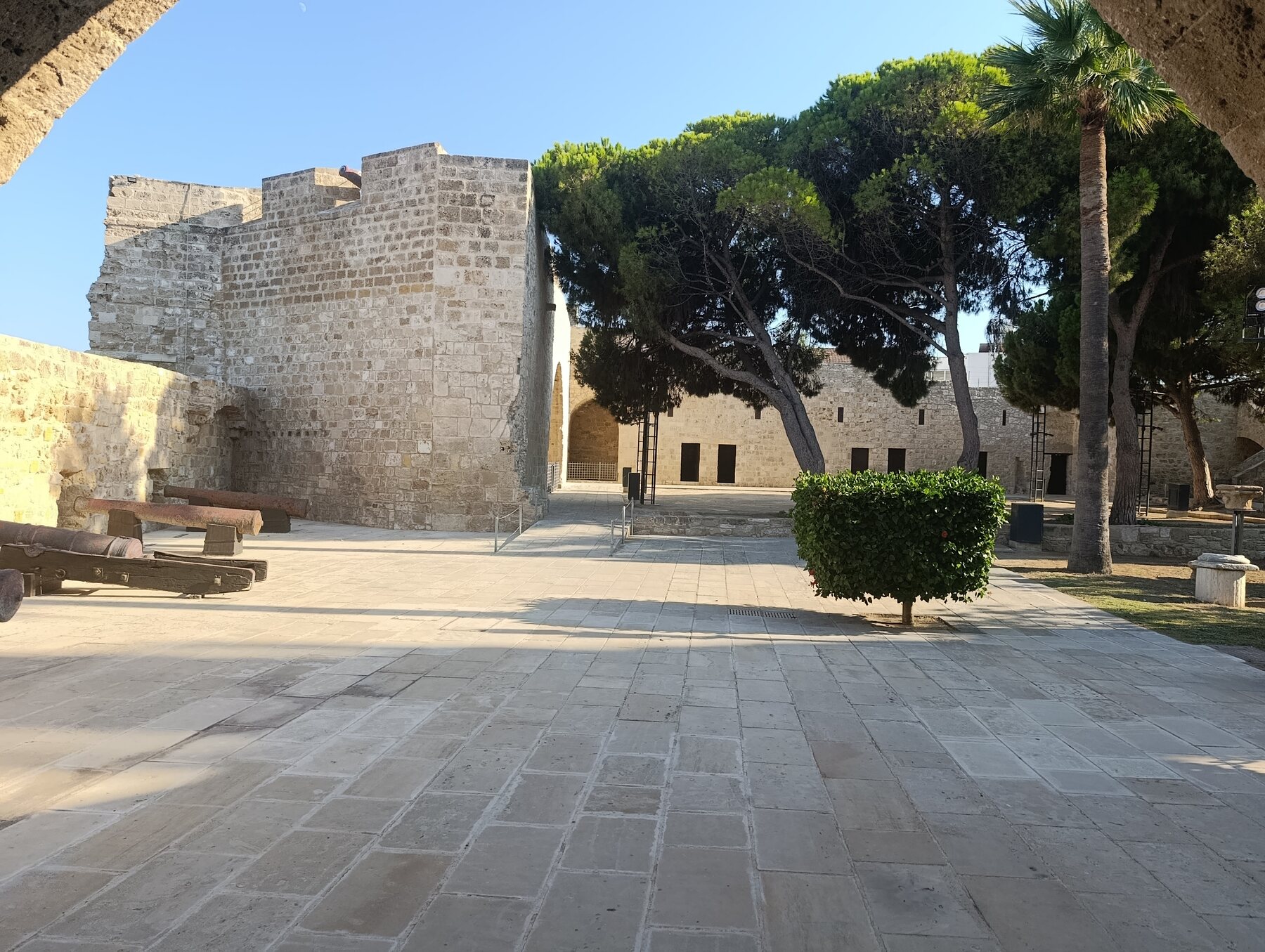 Courtyard beside Larnaca Medieval Fort and old city